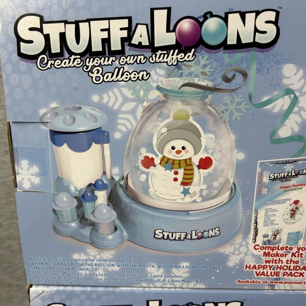 2! - Goodmark Stuffaloons Snow Globe Maker Kit Value Sets Penguin And Snowman! - Picture 9 of 16